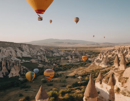 setting up a Hot Air Balloon in Cappadociaの素材