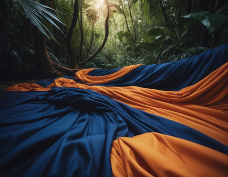 Jungle, in the style of fluid blending formsの素材