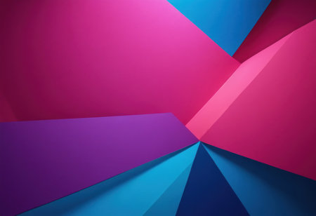 colorful geometric designs in paperの素材