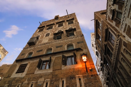 Old buildings in centre of Sanaa, the capital of Yemenの写真素材