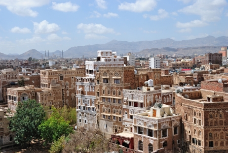 Sanaa  View on the old city from roofの写真素材