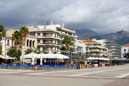KALAMATA, GREECE â OCT 4  Seafront of the capital and chief port of the Messenia regional unit shown on oct 4, 2013 in Kalamata  Is the second most populous city of the Peloponneseのeditorial素材