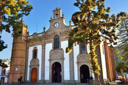TEROR, SPAIN - FEB 23, 2014  Basilica de Nuestra Senora del Pino in Teror  This city called the quintessential Canary Islands location, because of reasons architecture, piety and culinary delightsのeditorial素材