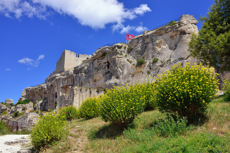 Les Baux de Provence castle. France, Europeのeditorial素材