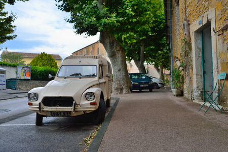 Street scene in Villes-sur-Auzon, Provence, France
