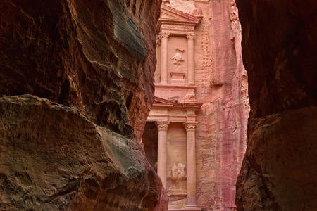 Al Khazneh or The Treasury at Petra, Jordanの写真素材