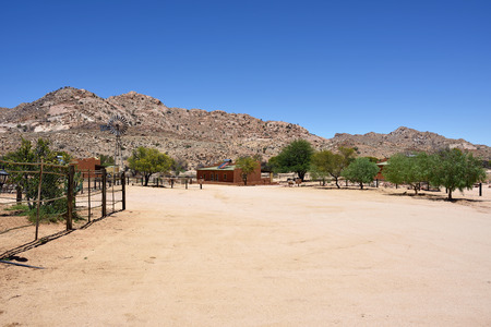 KLEIN AUS, NAMIBIA - JAN 26, 2016: Klein-Aus Vista lodge is the best place to rest, to have activities in the Succulent Karoo Desert and watch Wild Horses of the Namib desertのeditorial素材