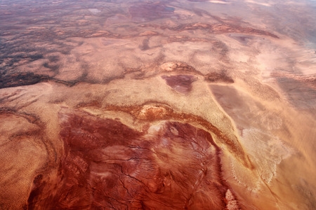 Aerial view of high sand dunes, located in the Namib Desert, Namibia, Africaの写真素材