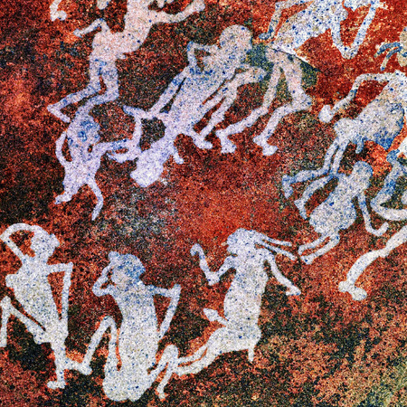 Rock paintings of ancient Bushman at Twyfelfontein (Namibia's first World Heritage Site in 2007)