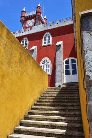 Inside of Pena National Palace in Sintra in Portugal.の写真素材