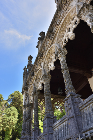 The facade of Bussaco Palace near Luso in Portugal. Palace built in 1628 as a conventのeditorial素材