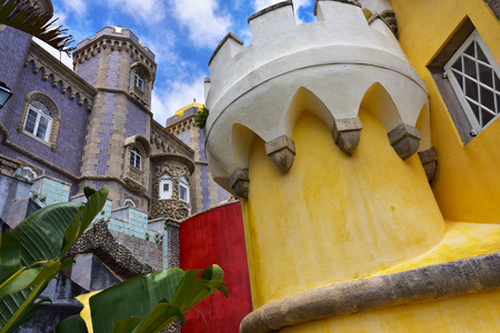 Inside of Pena National Palace in Sintra in Portugal.のeditorial素材