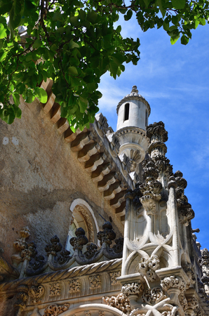 Detail of the Bussaco Palace near Luso in Portugal. Palace built in 1628 as a conventのeditorial素材
