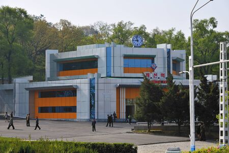 Pyongyang, North Korea - May 1, 2019: View of the Kaeson subway station. Pyongyang Metroのeditorial素材
