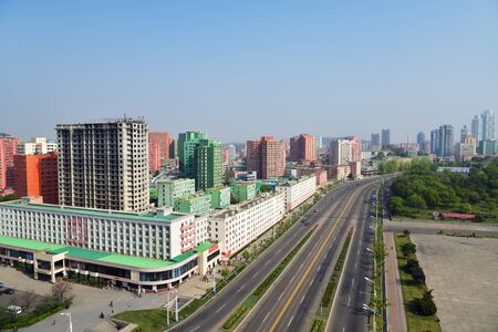 North Korea, Pyongyang - May 1, 2019: View from the Triumphal Archのeditorial素材