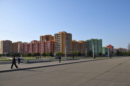 North Korea, Pyongyang - May 1, 2019: Korean Workers Partyのeditorial素材