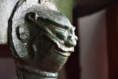 Detail of ancient copper jug of the era Koryo dynasty. North Korea. 12th-centuryの写真素材
