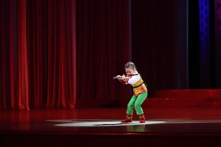 Pyongyang, North Korea - May 2, 2019: Children's gala concert in the Mangyongdae School Children's Palace. Extracurricular educational institution in Pyongyangのeditorial素材