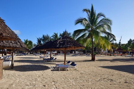 Kendwa, Zanzibar - October 6, 2019: Kendwa rocks beach resort very popular place located on one of Zanzibar top beachesのeditorial素材