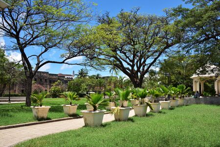 Stone Town Zanzibar, Tanzania - October 7, 2019: The Forodhani Gardens are a small park of the...