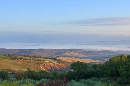 Idyllic rural Tuscan landscape at autumn. Italy, Europe