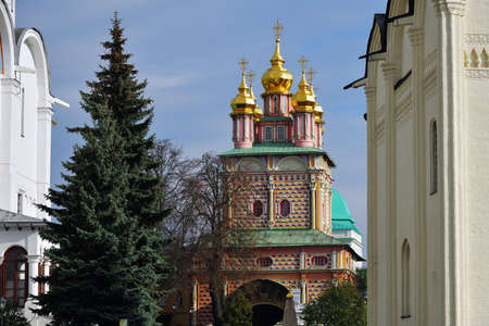 The Trinity Sergius Lavra in Sergiev Posad Russia, circa 15th century.    Siteの写真素材