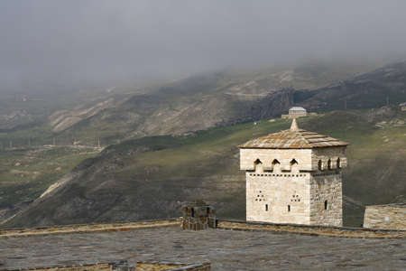 Restored Khoy village which located on the bank of Ahkhete river. Chechnya (Chechen Republic),...