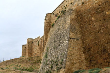 Defense wall of the Naryn-Kala fortress. Derbent. Republic of Dagestan Russiaのeditorial素材