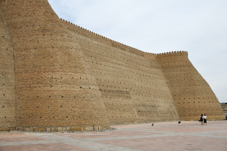 Bukhara, Uzbekistan - Sept 12, 2024: View on the Ark of Bukhara is a massive fortress located in the city of Bukhara, Uzbekistan.の写真素材