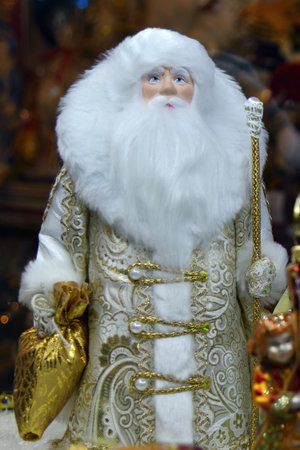 Slavic Father Frost. Santa Claus. Christmas toy decorations for Christmas and New Year holiday. Selective focusの写真素材
