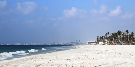 View on Salalah from Al Haffa Beach. Omanの写真素材