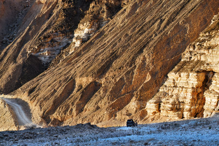 Wadi Afoul landscape in the Governorate of Dhofar. Sultanate of Omanの写真素材