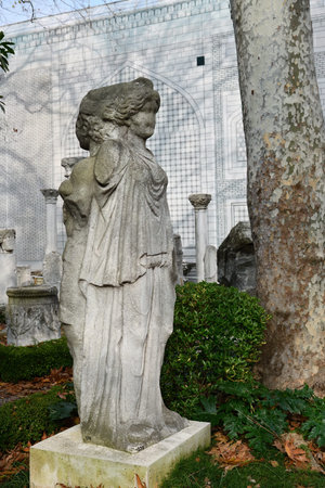 Istanbul, Turkey - December 11, 2023: Museum of Archeology in Istanbul, ancient exhibits of ancient empires inhabiting the territory of present-day Turkeyのeditorial素材