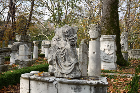 Istanbul, Turkey - December 11, 2023: Museum of Archeology in Istanbul, ancient exhibits of ancient empires inhabiting the territory of present-day Turkeyのeditorial素材