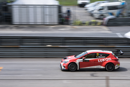 SEPANG  MARCH 28: Sergey Afanasyev of Team CraftBamboo LUKOIL at TCR International Series First Race at Sepang circuit on March 28 2015 in Sepang Malaysia.のeditorial素材