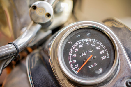 Stock Photo - Detail of a speedometer of a motorcycleの写真素材