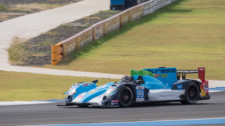 BURIRUM, THAILAND - JANUARY 10 : William Lok of Eurasia Motorsport in Asian Le Mans Series - Race at Asian Le Mans Series - Round 3 Burirum on January 10, 2016 in Burirum, Thailand.のeditorial素材