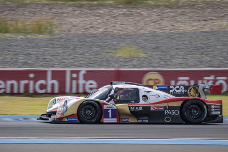 BURIRUM, THAILAND - JANUARY 10 : Ho-Pin Tung of DC Racing in Asian Le Mans Series - Race at Asian Le Mans Series - Round 3 Burirum on January 10, 2016 in Burirum, Thailand.のeditorial素材