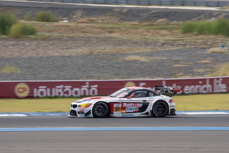 BURIRUM, THAILAND - JANUARY 10 : Ollie Millroy of Team AAI in Asian Le Mans Series - Race at Asian Le Mans Series - Round 3 Burirum on January 10, 2016 in Burirum, Thailand.のeditorial素材