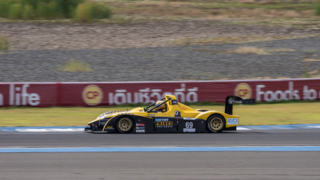 BURIRUM, THAILAND - JANUARY 10 : Shinyo Sano of Atlantic Racing Team of Race Perfermance in Asian Le Mans Series - Race at Asian Le Mans Series - Round 3 Burirum on January 10, 2016 in Burirum, Thailand.のeditorial素材