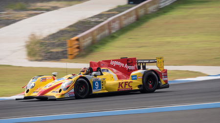 BURIRUM, THAILAND - JANUARY 10 : Sean Galael of Jagonya Ayam with Eurasia in Asian Le Mans Series - Race at Asian Le Mans Series - Round 3 Burirum on January 10, 2016 in Burirum, Thailand.のeditorial素材