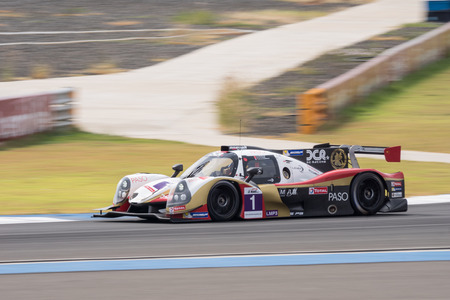 BURIRUM, THAILAND - JANUARY 10 : Ho-Pin Tung of DC Racing in Asian Le Mans Series - Race at Asian Le Mans Series - Round 3 Burirum on January 10, 2016 in Burirum, Thailand.のeditorial素材