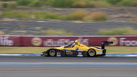BURIRUM, THAILAND - JANUARY 10 : Shinyo Sano of Atlantic Racing Team in Asian Le Mans Series - Race at Asian Le Mans Series - Round 3 Burirum on January 10, 2016 in Burirum, Thailand.のeditorial素材