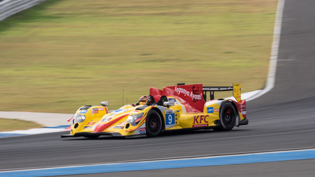 BURIRUM, THAILAND - JANUARY 10 : Sean Galael of Jagonya Ayam with Eurasia of Race Perfermance in Asian Le Mans Series - Race at Asian Le Mans Series - Round 3 Burirum on January 10, 2016 in Burirum, Thailand.のeditorial素材