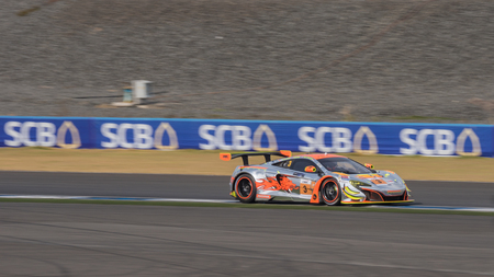 BURIRUM, THAILAND - JANUARY 10 : Mok Weng Sun of Clearwater Racing in Asian Le Mans Series - Race at Asian Le Mans Series - Round 3 Burirum on January 10, 2016 in Burirum, Thailand.のeditorial素材