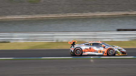 BURIRUM, THAILAND - JANUARY 10 : Mok Weng Sun of Clearwater Racing in Asian Le Mans Series - Race at Asian Le Mans Series - Round 3 Burirum on January 10, 2016 in Burirum, Thailand.のeditorial素材