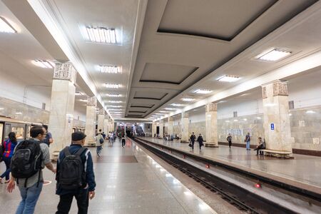 Moscow, Russia - June,23,2018 : Komsomol'skaya Subway Stationのeditorial素材
