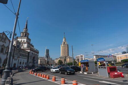 Moscow, Russia - June,23,2018 : Hilton Moscow Leningradskaya on Komsomolskaya Squareのeditorial素材