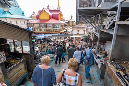 Moscow, Russia - June,23,2018 : Izmailovsky Bazaar Marketのeditorial素材