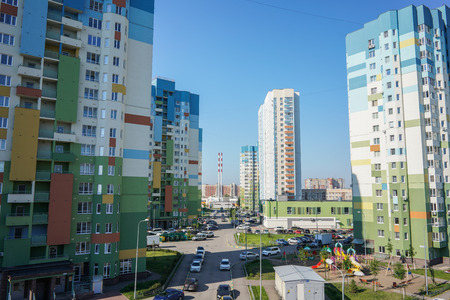 Stock Photo - Public Housing Apartments at Ulitsa Volzhskaya Naberezhnayaのeditorial素材